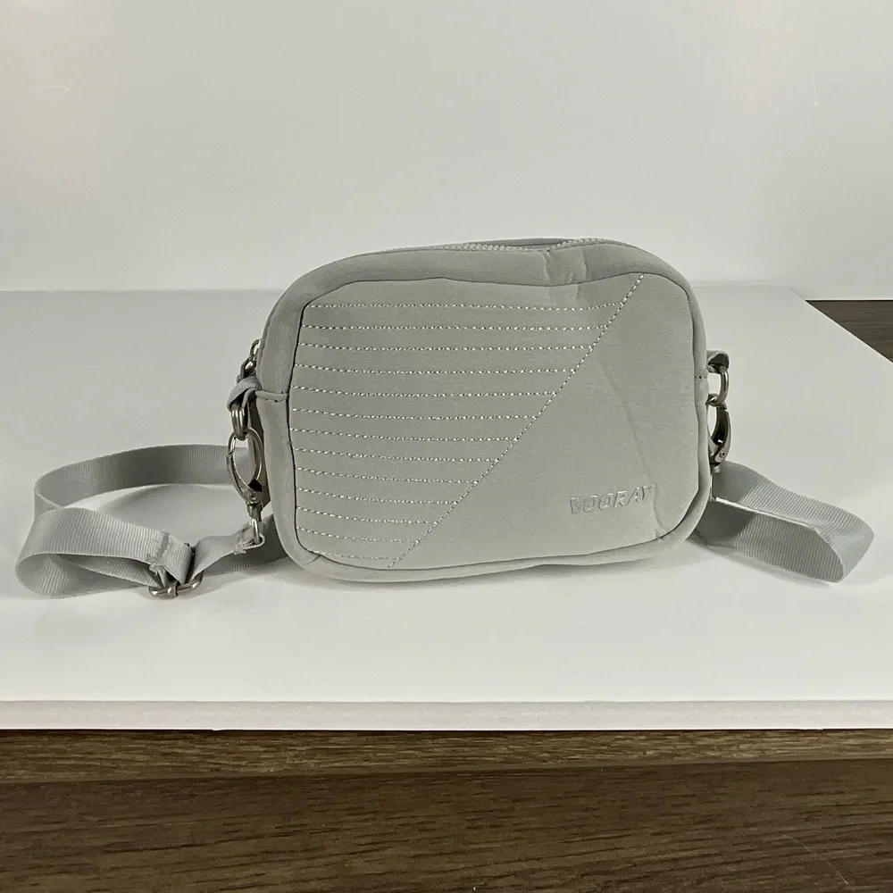 VOORAY Sidekick Gray-Moto Crossbody‎ Bag